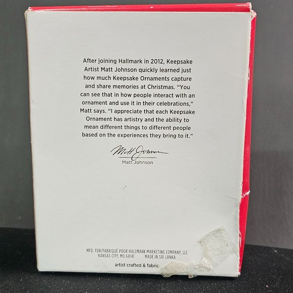 Hallmark White Or Red Christmas Wine Bottle With Sweater Keepsake Ornament NIB - Picture 3 of 3